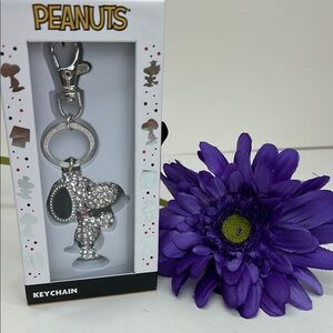 Snoopy Pave Keychain, Bag Charm, Collector piece NEW sealed box Peanuts Lovers